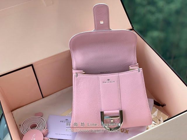 DELVAUX女包 春夏新款 Brillant系列手袋 德爾沃女手提包 女手腕包 Dv0020 粉色 Delvaux單肩包  fcs1333